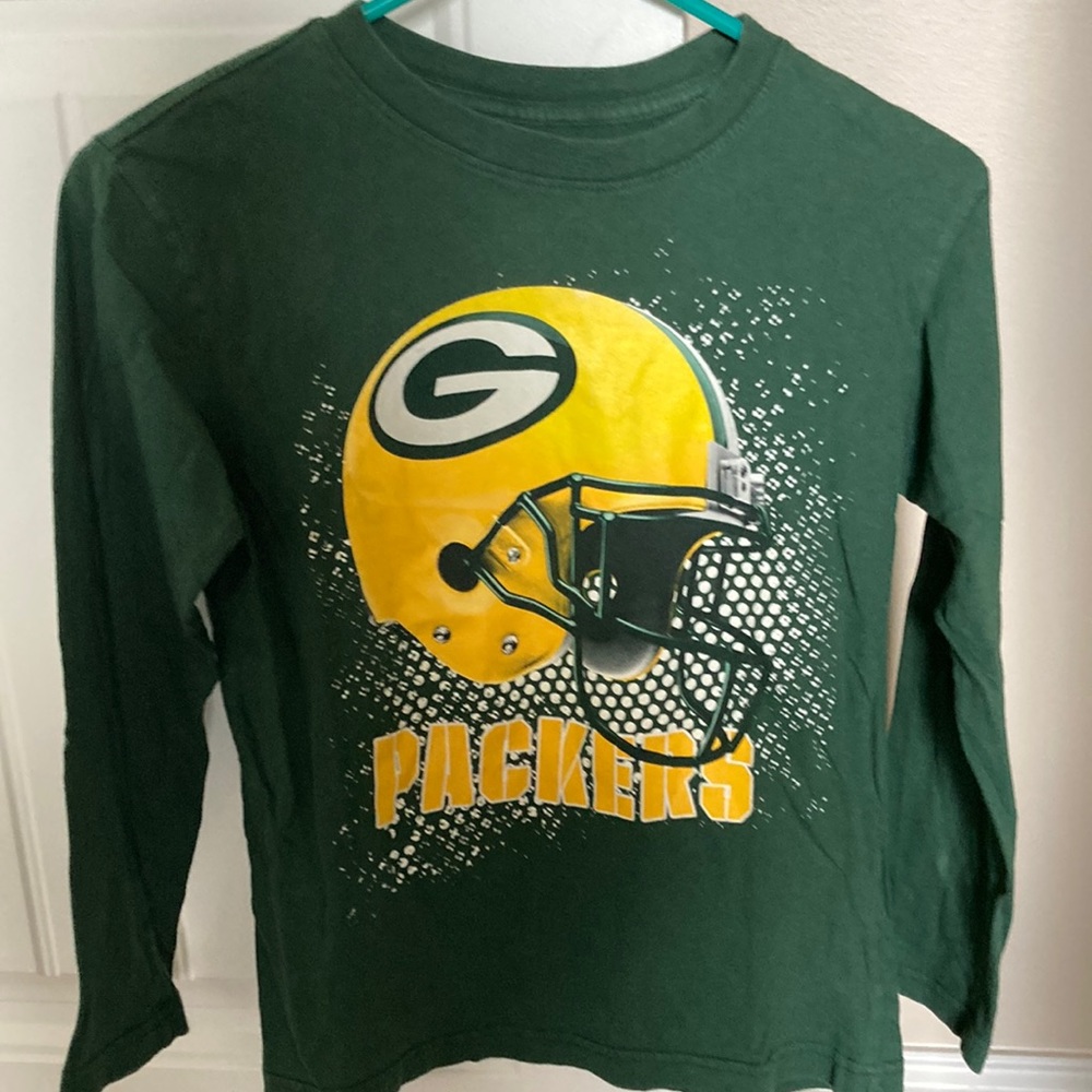 Boys long sleeve size large 10/12 Green Bay packers tee